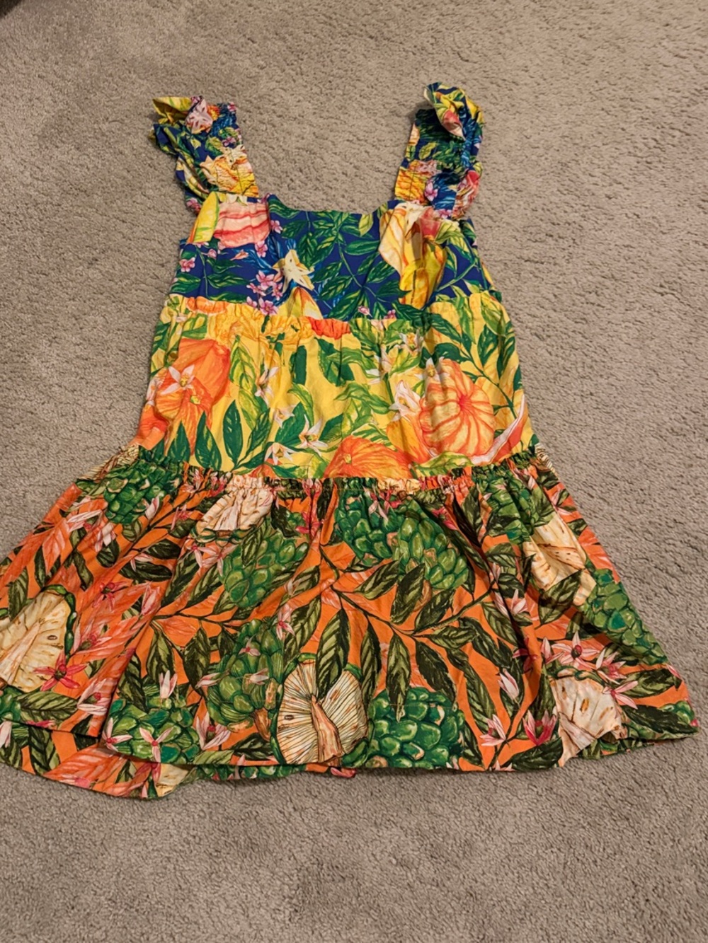 FARM Rio Tropical Ruffle-Strap Dress